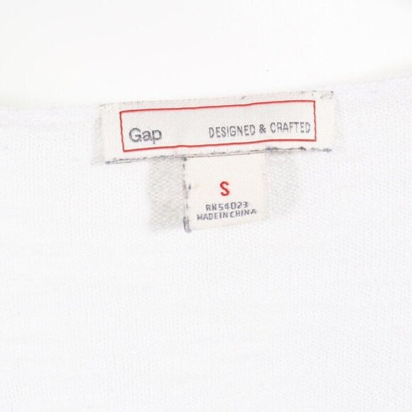 Gap Sweater Women Size Small  V Neck Striped Long Sleeve Black White Pullover - Picture 9 of 11